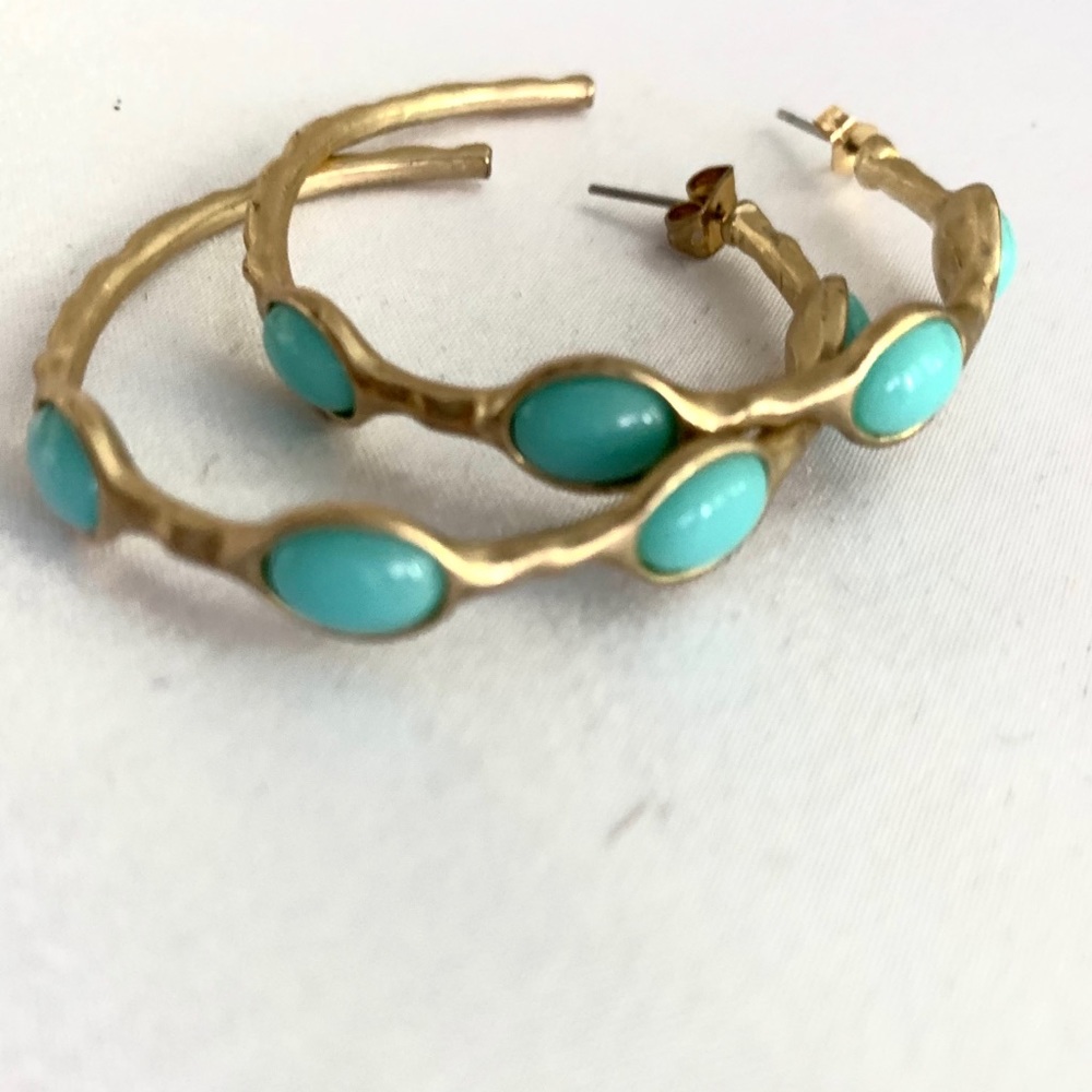 Turquoise Hoop Eaarings